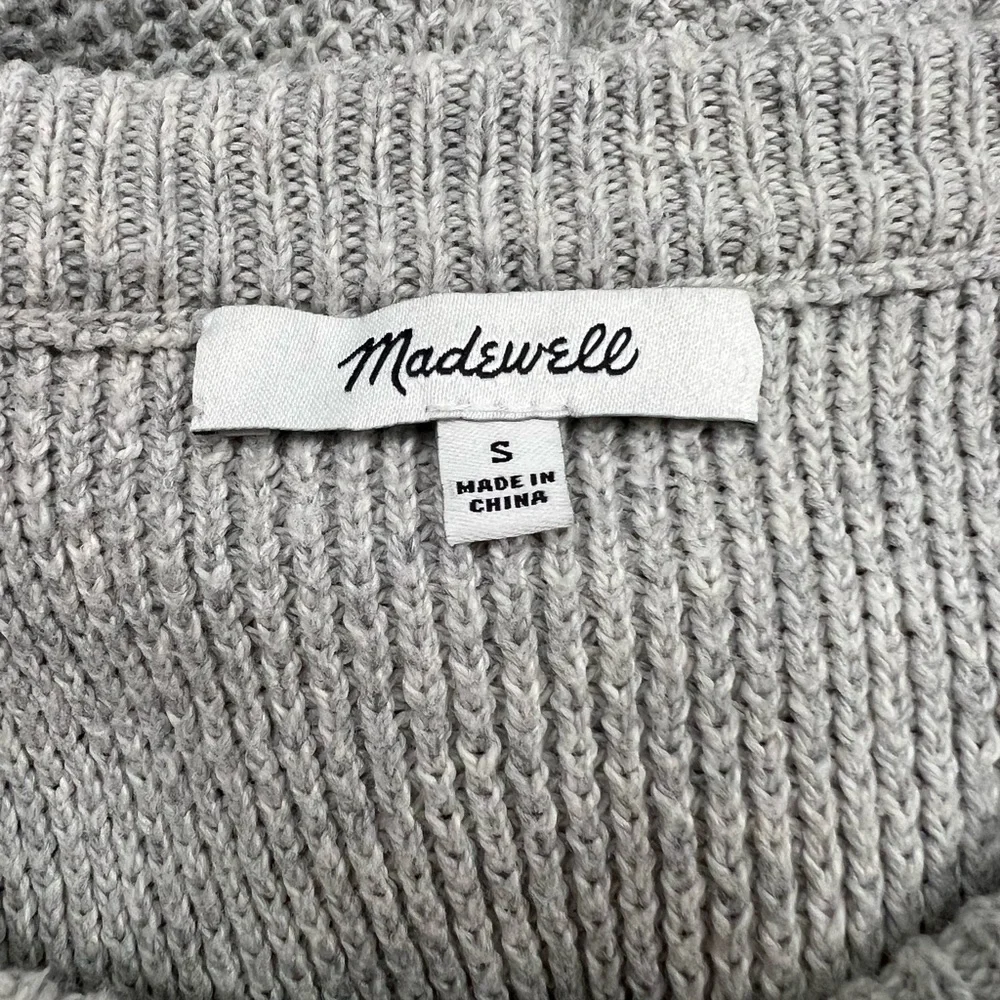 Madewell Light Gray Slit Back Sweater - Picture 6 of 7